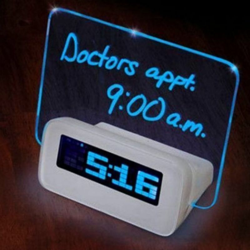 Jam Aesthetic / Jam LED Papan Tulis / Jam Weker Digital Alarm ( STAR NIGHT LIGHT )