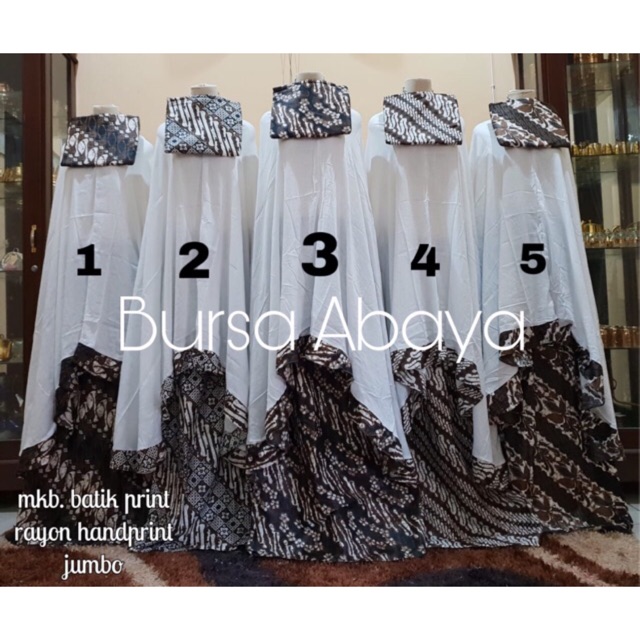 BURSA ABAYA New Mukena Bali Jumbo Mukena Balian Jumbo Murah Meriah Sale mm.batik print jumbo