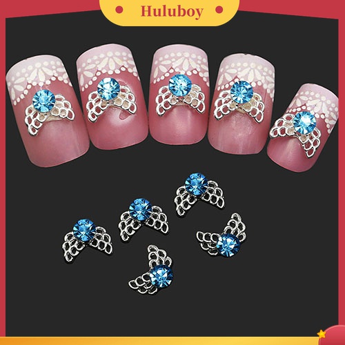 Huluboy Huluboy♡ 10pcs Stiker Berlian Imitasi 3D Hollow Untuk Dekorasi Manicure DIY