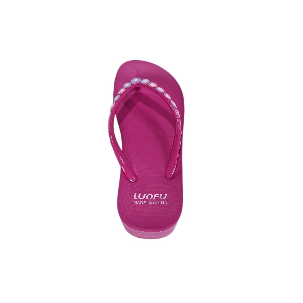 LUOFU ORIGINAL jelly sandal karet empuk murah anak cewek sendal jepit import E7140B15JK