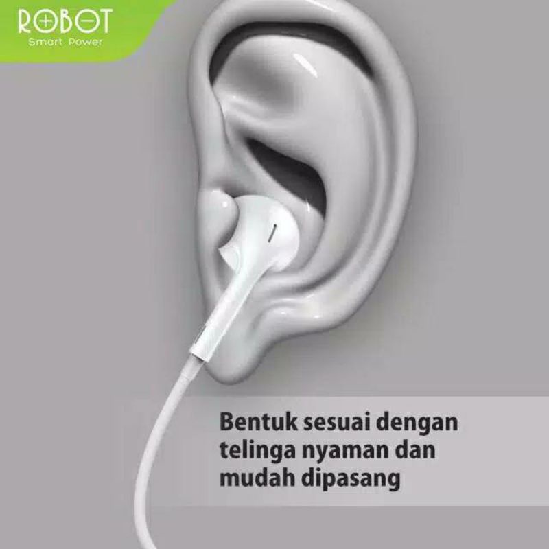 Headset Robot RE10 Earphone Bass ORIGINAL