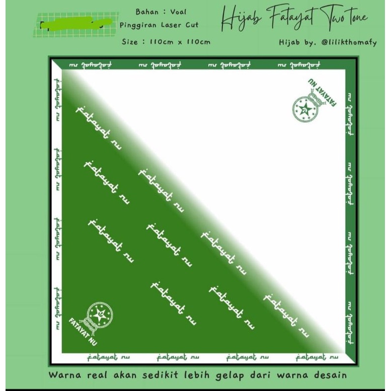 Kerudung Fatayat NU Kerudung NU Kerudung Koran