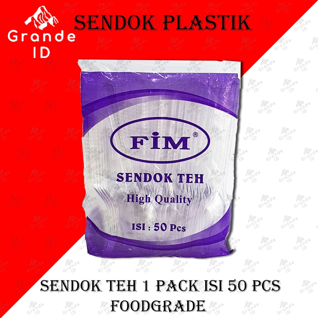 SENDOK TEH PLASTIK FIM ISI 50 DISPOSABLE PLASTIC TEASPOON FOODGRADE