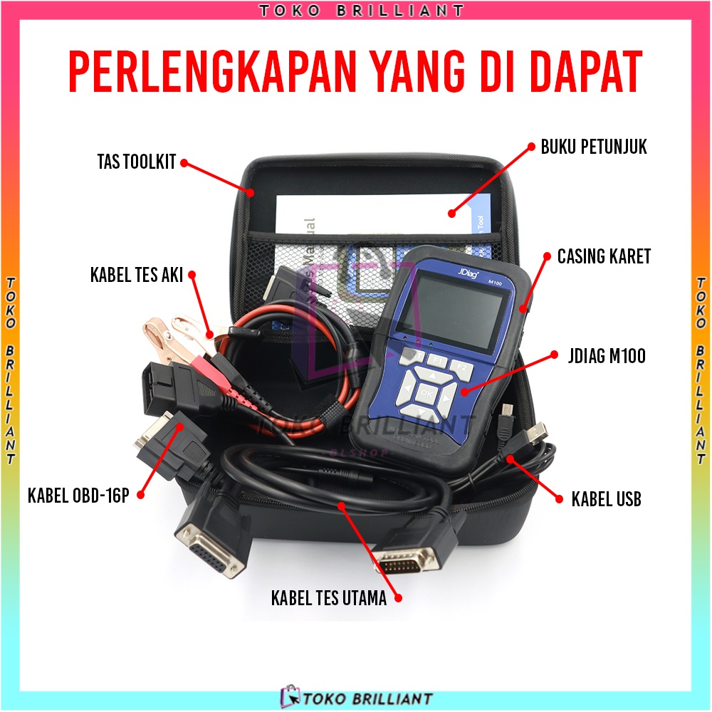 [TERBARU!!! Scanner OBD2 Motor Injeksi Diagnostik ECU ABS | Scaner Motor Injeksi JDiag M100 Motor Diagnostic Scanner Alat [Bahasa Indonesia]