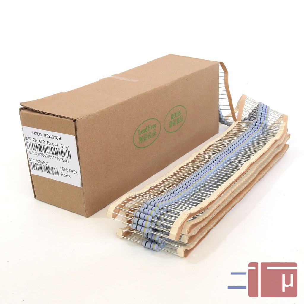 Resistor 47R 47 Ohm 2W Metal Oxide 5% Taiwan Kaki Tembaga