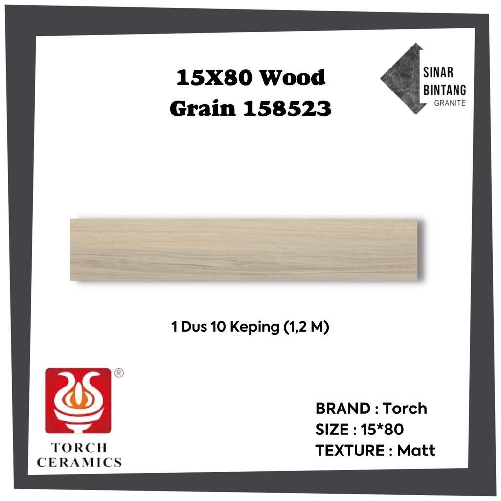Granit 15X80 | Granit Lantai Wood Grain 158523 TORCH