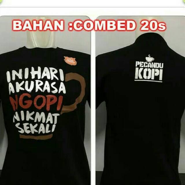 KAOS DISTRO KOPI NIKMAT SEKALI - KAOS PENCINTA KOPI NIKMAT SEKALI - KAOS HITAM KOPI NIKMAT SEKALI