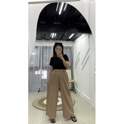 JOSHIN Bora Pants - Celana Kulot Hightwaist Linen Crinkle