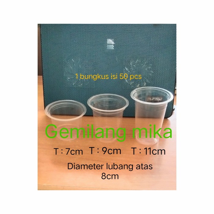 Gelas plastik cup plastik 50 pcs