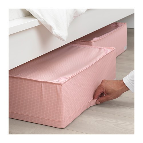 STUK Tempat penyimpanan 55 x 51 x 18 cm merah muda - abu putih