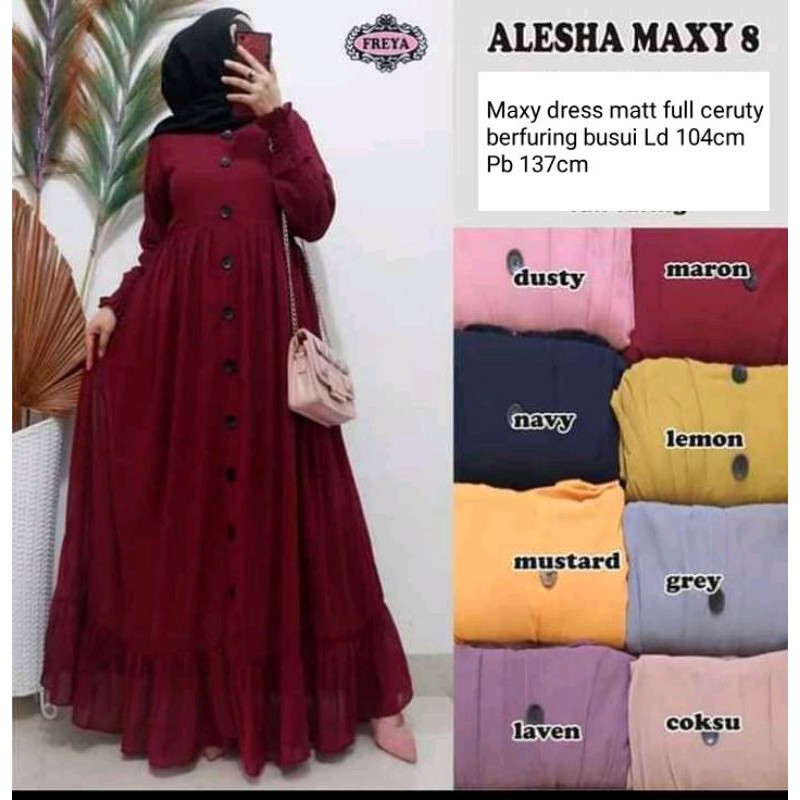 Cuci Gudang Plain maxy dress