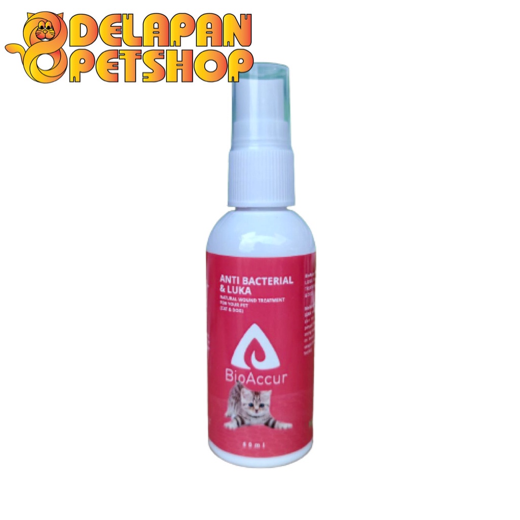 BioAccur Anti Bacterial &amp; Luka Spray 60 ml / Obat Luka Kucing Anjing