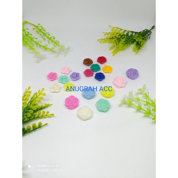 manik manik mote model bunga mawar