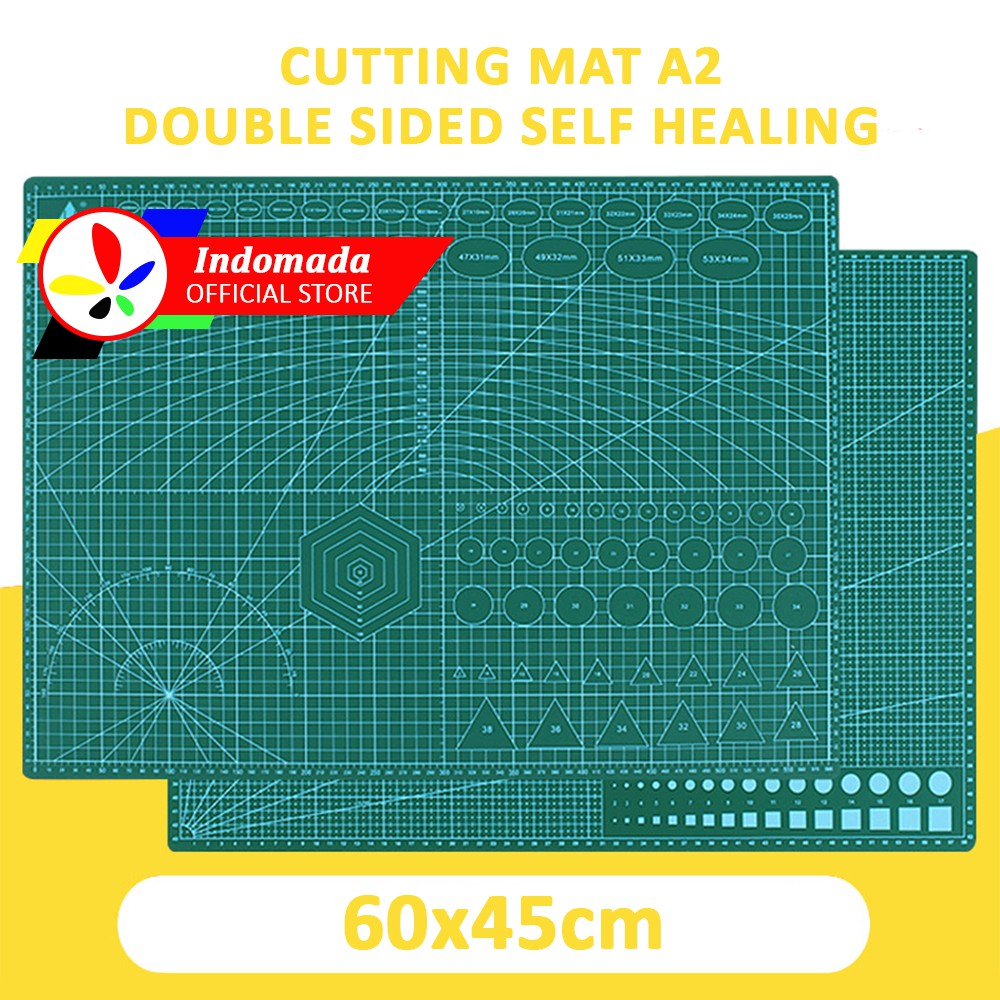 

Indomada Alas Potong A2 60 x 45 cm Cutting Mat Pad Double Sided Self Healing Dua Sisi