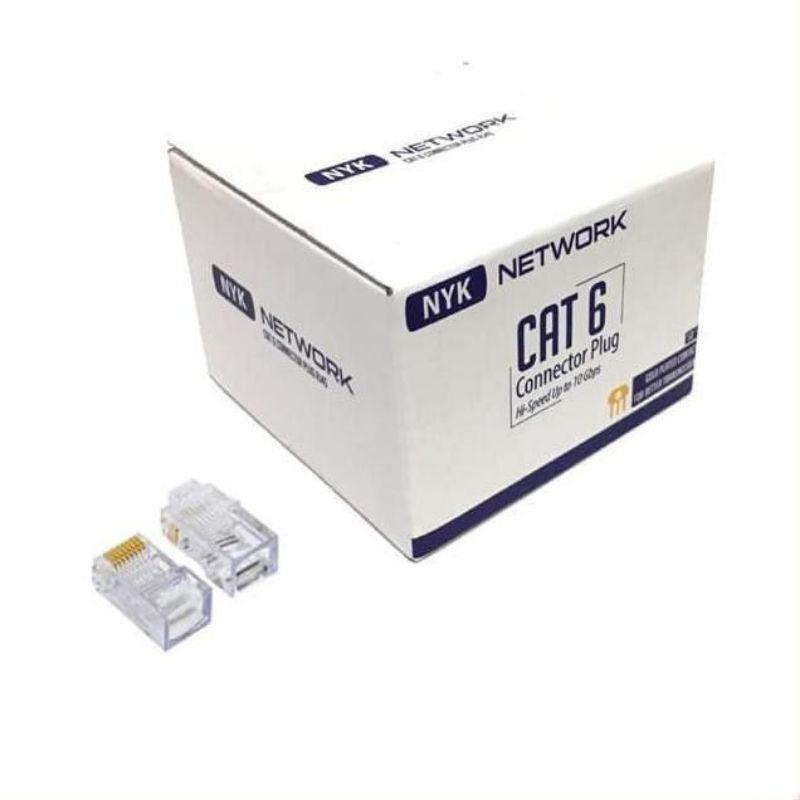 Konektor CAT 6 RJ45 Connector 1 Box Isi 50 PCS