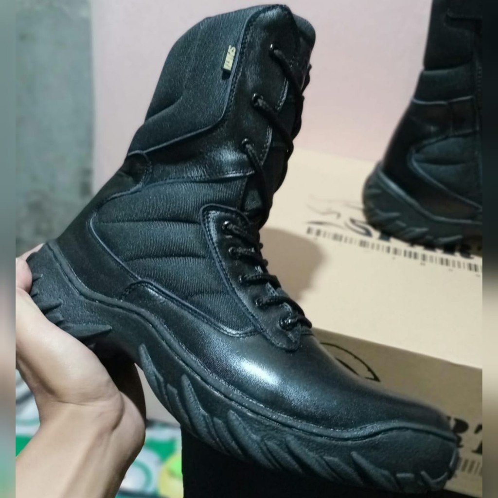 Sepatu PDL Kulit Asli Sepatu PDL Tni Polri Security Satpam Sepatu Boots Pria Kulit Sapi Asli