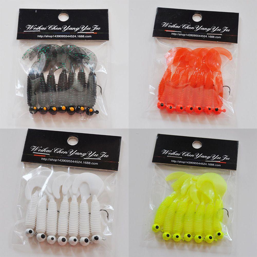 Top Fishing Lure 7PCS Bass Untuk Ikan Gurame Jig Wobblers Umpan Lembut