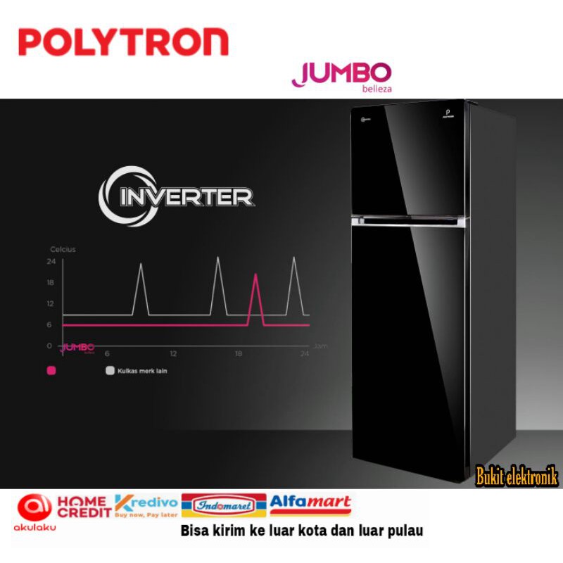 KULKAS POLYTRON INVERTER PRW29VX PRW 29VX PRW-29VX 260LITER
