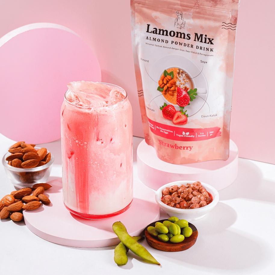 LAMOMS MIX Almond Milk - 200gr - Booster ASI - Plus Soya & Katuk Extract & Pomegranate Extract