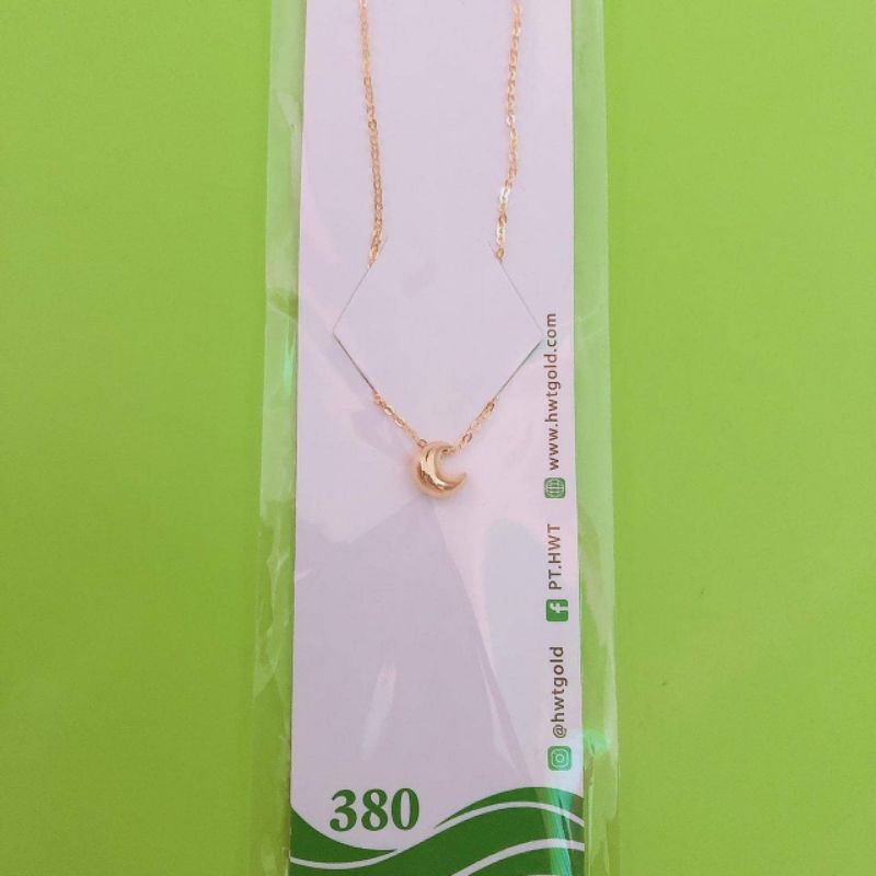 Kalung Anak dan dewasa love, bulan, tetes 3D berat ringan HWT kadar 375 8K