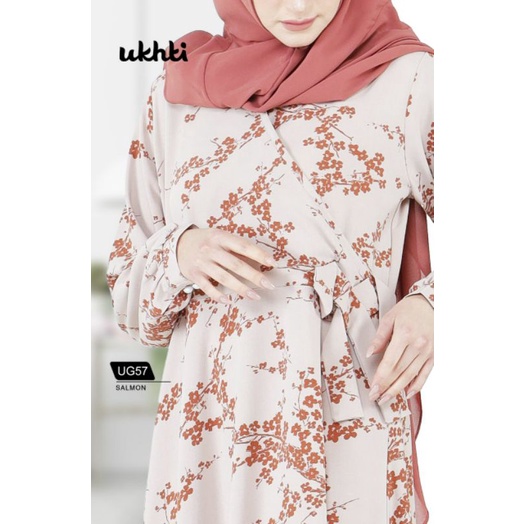 GAMIS UKHTI UG57/GAMIS MOTIF BAHAN ROSE CREPE/GAMIS MOTIF BUNGA CANTIK LIMITED/GAMIS UKHTI LIMITED