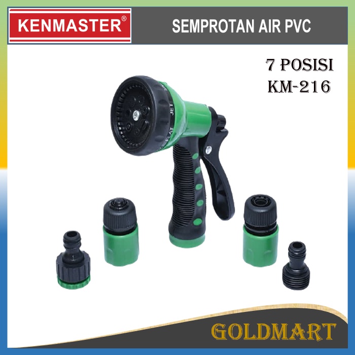 Semprotan Air PVC 7posisi Taman Cuci Motor Mobil - Kenmaster Water Sprayer km-216