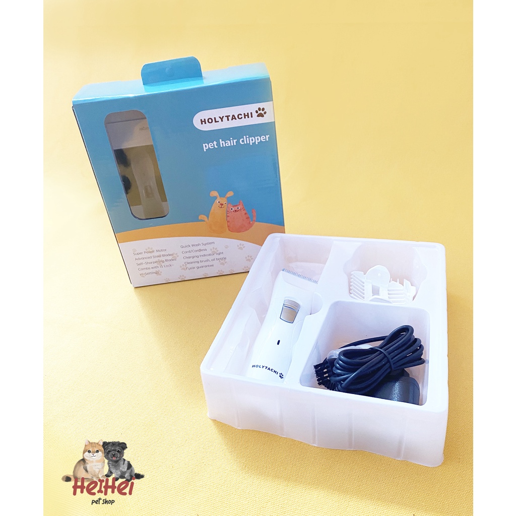 Holytachi Pet Hair Clipper 600 mA - Alat Mesin Cukur Bulu Anjing Kucing / Hair Clipper for Dog and Cat