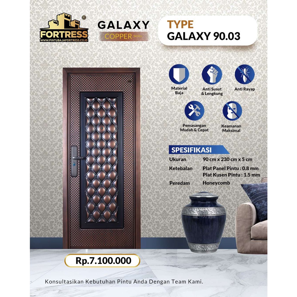 Pintu Baja FORTRESS Tipe Galaxy 90.03 - Copper
