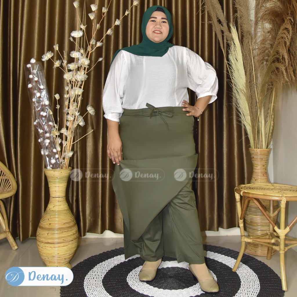 ROK CELANA WANITA SIZE JUMBO BAHAN KATUN STREET - BAWAHAN KEKINIAN - FASHION MUSLIM-1
