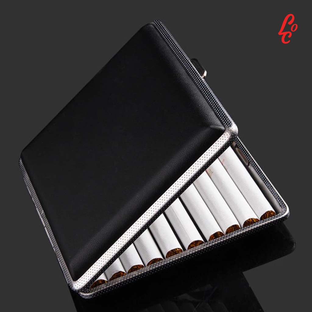 Tempat Rokok Leather Case 20 Slot Kotak Bungkus Rokok Fashion Elegan