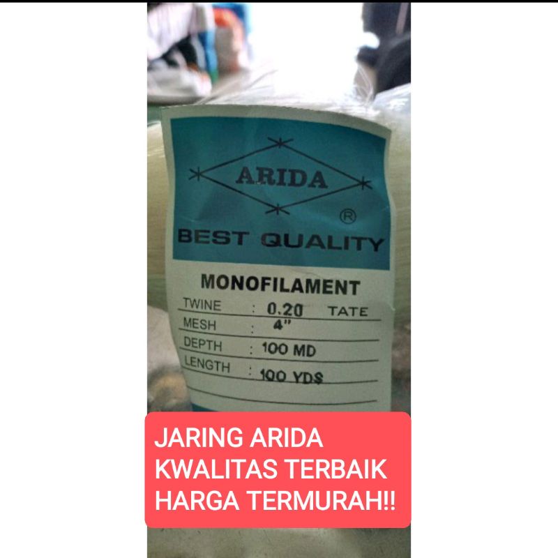 Jaring ikan arida 0.20 4 inchi 100md/100yds jaring arida pukat ikan jaring ikan senar jaring ikan murah jaring nelayan indonesia