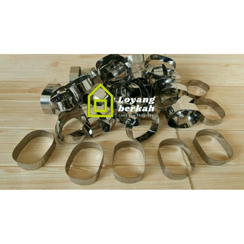 

Ring Roti / Burger Oval / Ring Cutter Bentuk Oval Uk 6cm