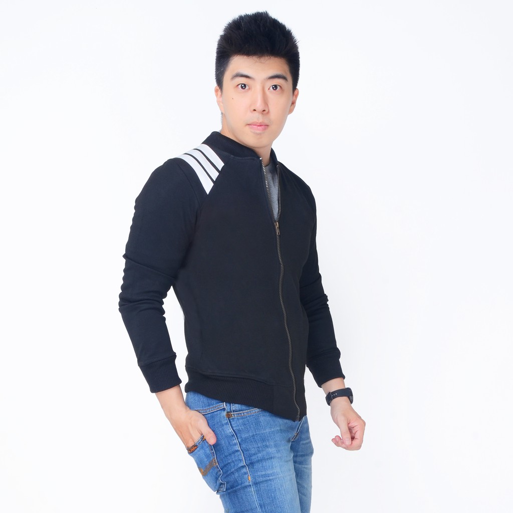 Jaket Basic Tangan panjang Pria Variasi List - XSHOP Bryen