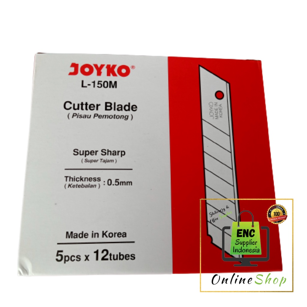 

joyko 5 buah isi cutter besar blade L-150M joyko per tube - enc.sup