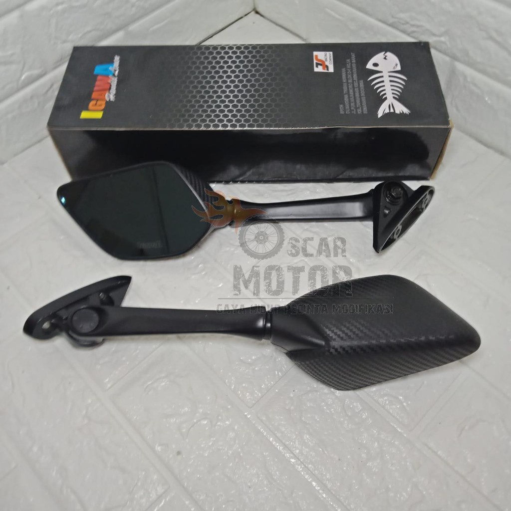 Spion R25 Karbon Tangkai Panjang Pendek Carbon R15 Nmax Lexi Pcx Ninja Ninja 250 motor