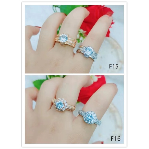 Cincin Xuping Permata Lapis Emas Perhiaan Fashion F15-16