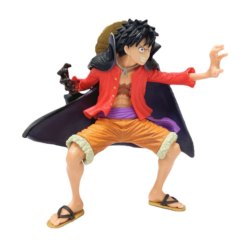 Mainan Action Figure One Piece Monkey D Luffy Ghost Island Battle Suit Wano Country Koa Art King Bahan Pvc 20cm