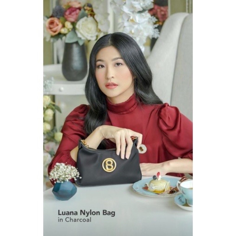 Luana Nylon Bag By Buttonscarves - Charcoal