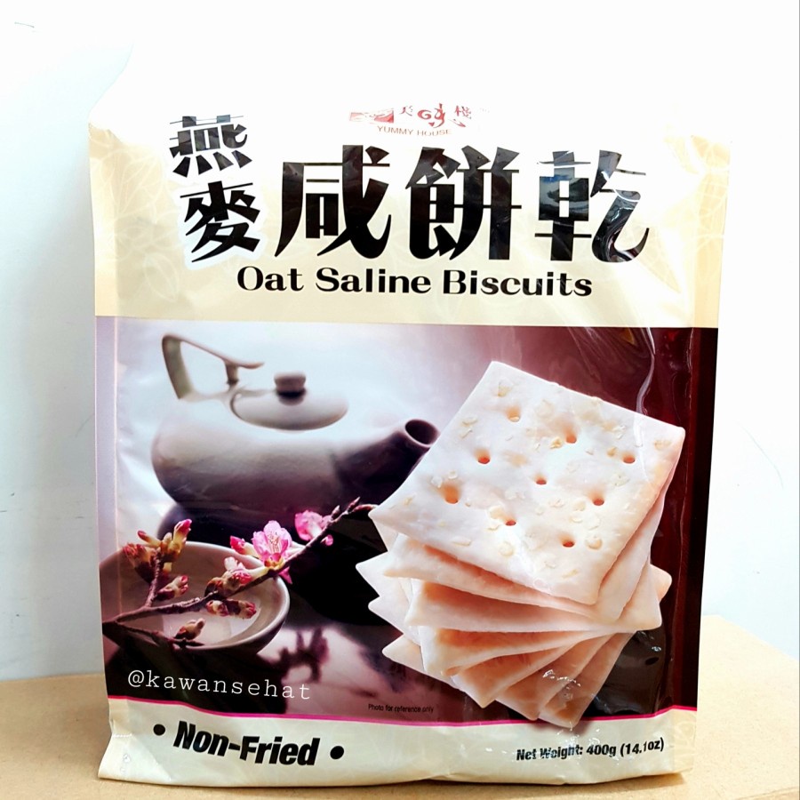 

Yummy House Oat Saline Biscuit 400gr | Crackers Krekers Biskuit Sehat