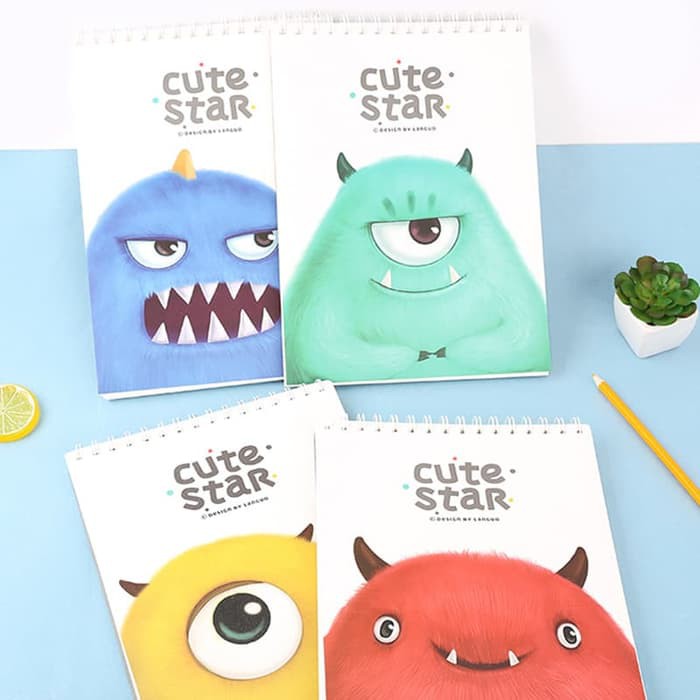 

Papan Tulis Gambar - Lyra Sketch Book - Kiky Sketch Book Buku Gambar Sketsa Cute Star Fuzzy Monster