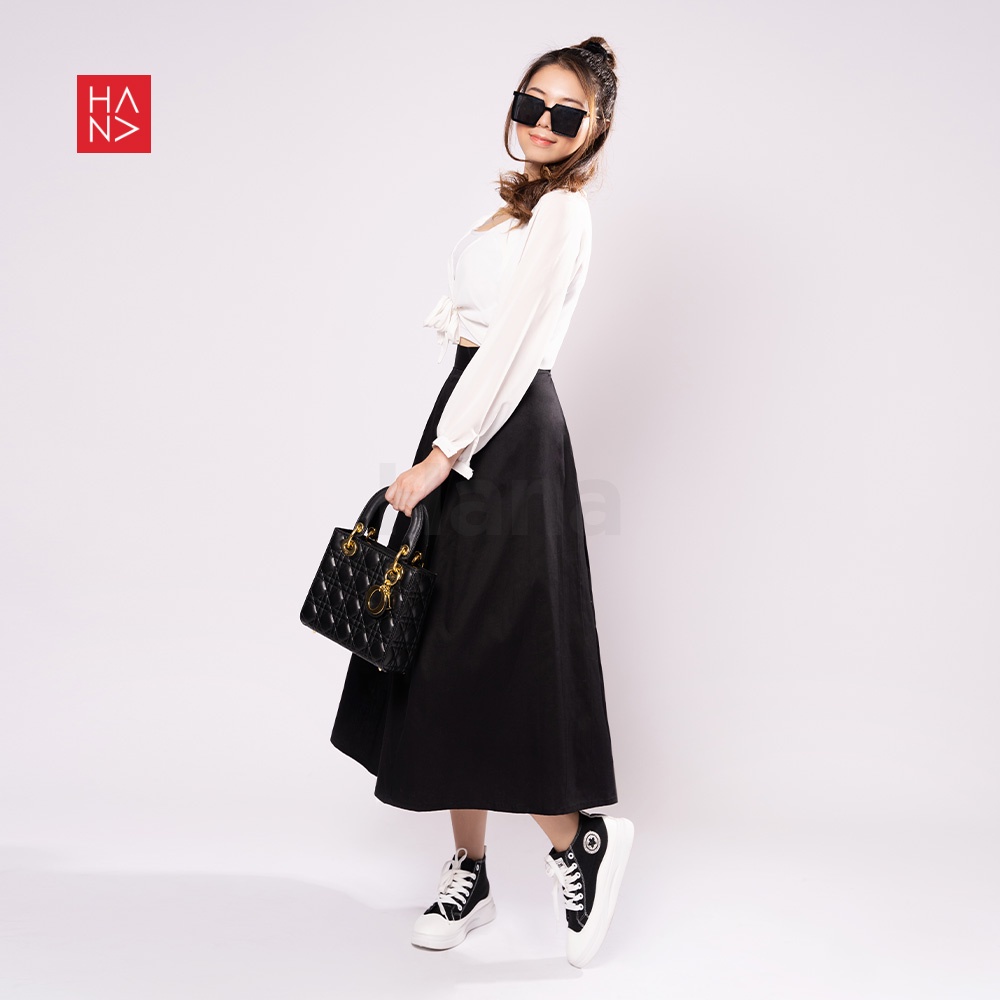 Hana Fashion - Casual Midi Skirt Rok Wanita Kerja - SK035