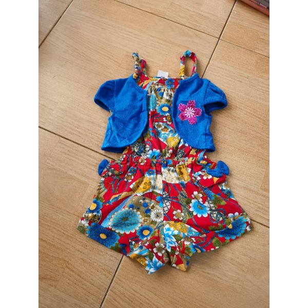 Baju Anak perempuan /Jumsuit pendek 1 tahunan