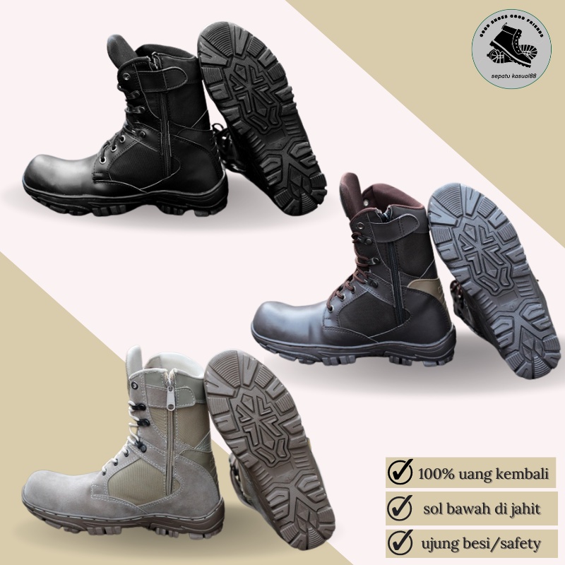 Sepatu Safety Boots Pria, Sepatu Safety Ujung Besi Kerja Lapangan, Sepatu Safety Pria, Sepatu Septi Terbaru BISA COD BAYAR DI TEMPAT-Robweld Original