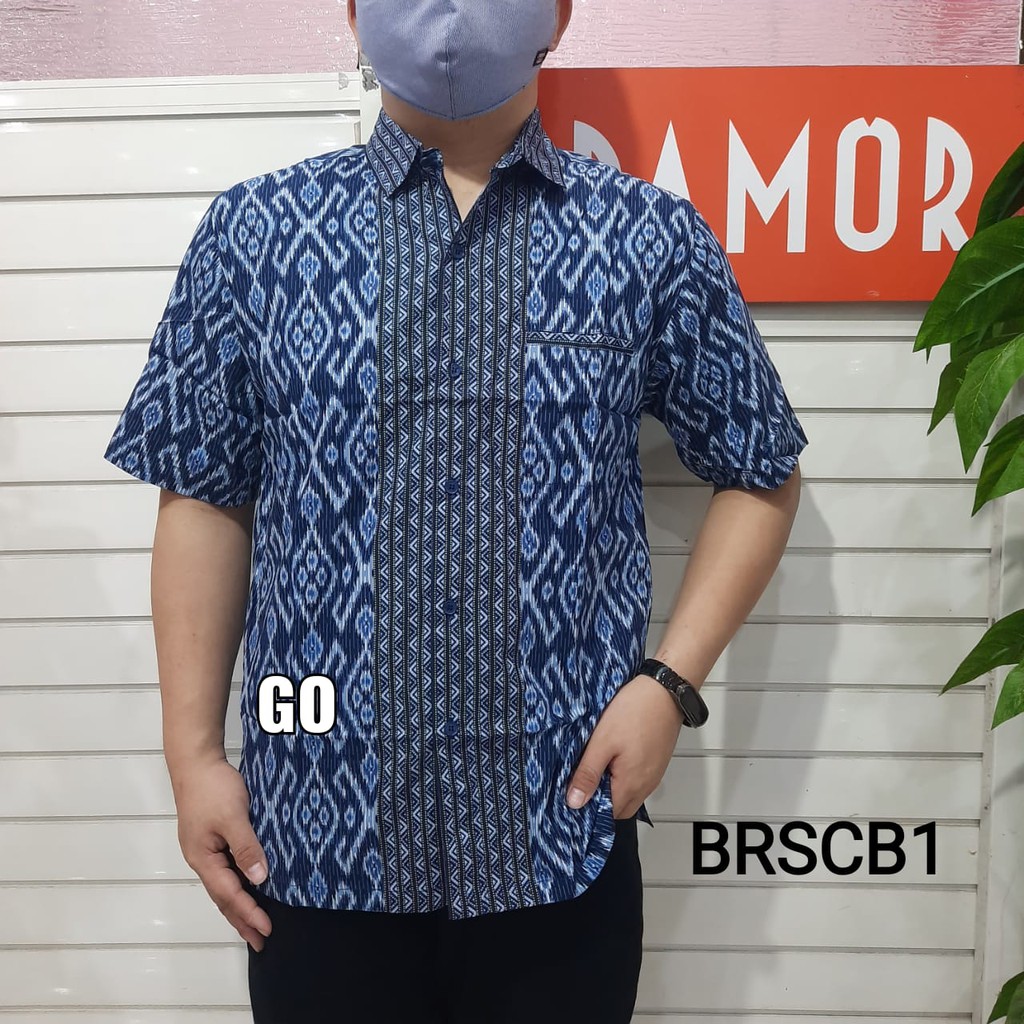 bego BRSCB DAMOR (CRESSIDA) KEMEJA BATIK Cowok Pakaian Pria Baju Batik Dewasa Lengan Pendek