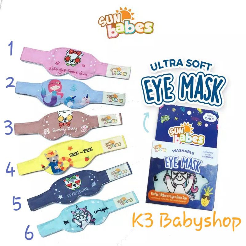 Sunbabes Ultra Soft kacamata jemur bayi sun babes penutup mata bayi