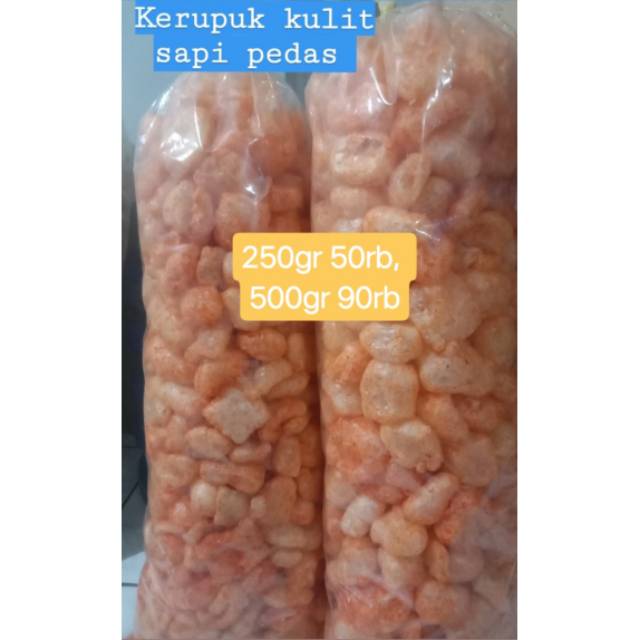 

Kerupuk kulit sapi (dorokdok) pedas