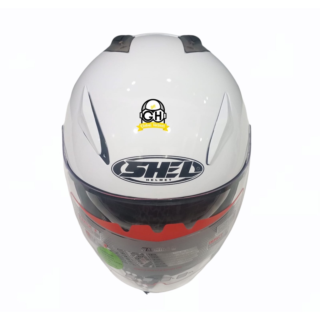 Helm Shell Rover Solid White Helm Shel Rover Solid Double Visor Original