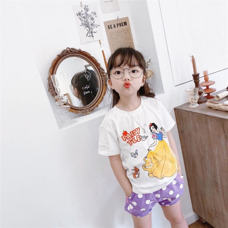 Kaos katun anak perempuan princess tutu A1-1 Import