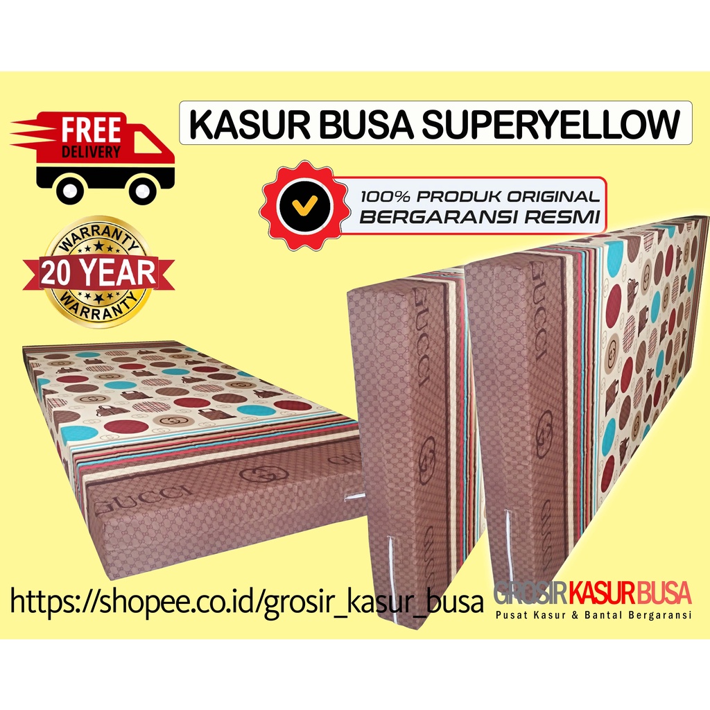 Kasur Busa Super Yellow Bergaransi 20 Tahun Ukuran No 1 2 3 4 Anti Kempes