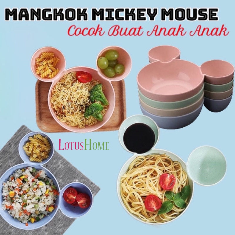 MANGKOK PIRING MAKAN BENTUK MICKEY